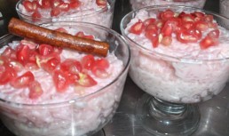 Orez dulce cu rodii (Arroz doce com rom~as)
