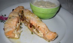 Papillotes de somon umplut