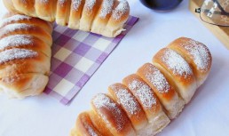 Pariziene cu crema de vanilie si visine de post