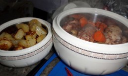 Pasare cu vin in punga de copt