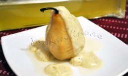 Pere cu limoncello si crema de lapte cu scortisoara