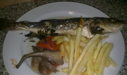 Peste la cuptor si salata de ardei rosu cu ton.