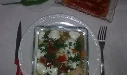 Piept de pui cu fasole verde, ardei gras si smantana