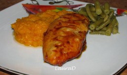 Pui cu ghimbir si piure de cartofi dulci