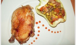 Pui umplut cu legume si kaiser