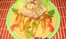 Pulpa de curcan umpluta, cu cartofi rumeniti