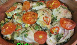 Pulpe coapte in unt aromatizat cu legume la cuptor