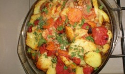 Pulpe de curcan la cuptor cu legume si zatar