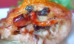 Pulpe de pui umplute cu masline, kaizer si busuioc