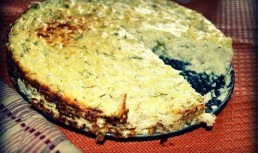 Quiche cu conopida si branza