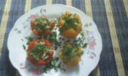 Rosii umplute cu fasole verde