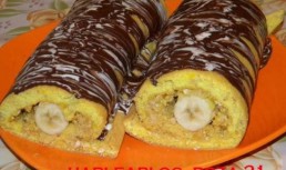 Rulada cu banane si cocos