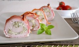 Rulada de curcan cu bacon si branza