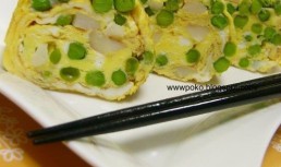 Rulada de ou cu mazare si scoici(scallop)