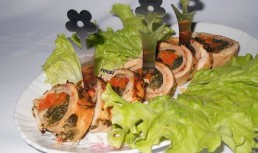 Rulada de pui cu spanac