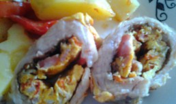 Rulada din carne de porc cu omleta