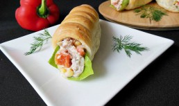 Rulouri cu salata de ciuperci si ton