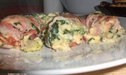 Rulouri de jambon afumat cu spanac