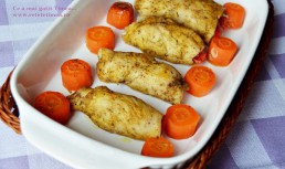 Rulouri din piept de pui cu ardei si mustar