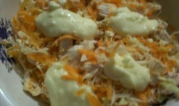 Salata de varza si morcovi cu pui