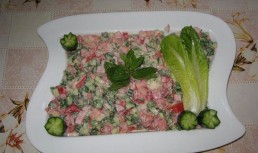 Salata mixta cu pasta de susan- specifica  tarilor arabe