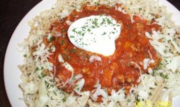 Spaghetti cu carne de pui