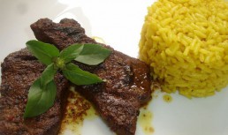 Steak cu orez si sofran
