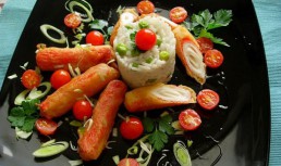 Surimi cu garnitura de orez