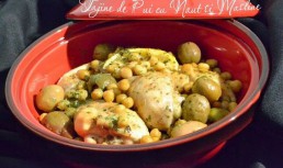 Tajine de pui cu naut si masline