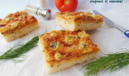 Tarta cu carne tocata, ciuperci si cascaval