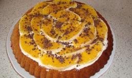 Tarta cu portocale si crema de vanilie