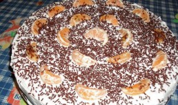 Tort cu frisca si portocale