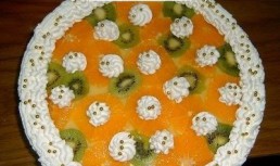 Tort de migdale cu crema de lamaie