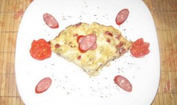 Tortellini umplute cu ciuperci la cuptor cu sos alb