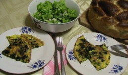 Tortilla de spanac cu cascaval