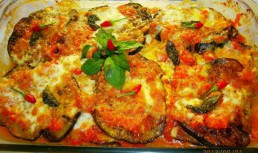 Vinete la cuptor cu mozzarella si cascaval