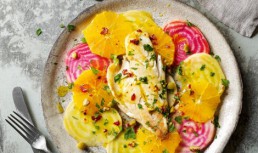 Peste Cu Salata De Sfecla Si Portocale