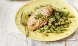 Pui Cu Fasole Si Pesto De Rucola
