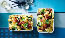 Rigatoni Cu Ricotta, Spanac Si Pancetta