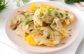 File de Pangasius cu cartofi la cuptor