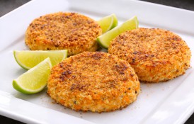 Chifteluțe de somon cu cartof dulce