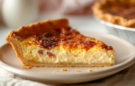 Quiche Lorraine cu aluat de foietaj