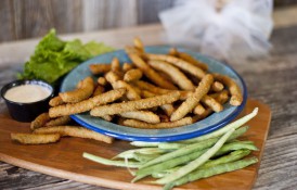 Păstăi de fasole verde pane