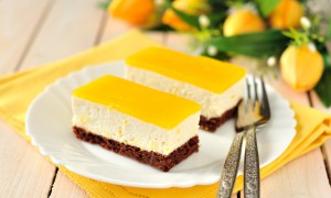 Prăjitură cu cremă de brânză și mandarine