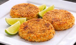 Chifteluțe de somon cu cartof dulce