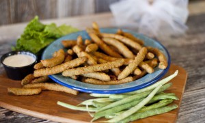 Păstăi de fasole verde pane