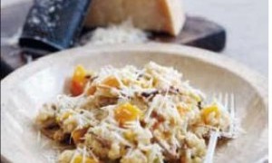 Risotto cu Parmigiano Reggiano, dovleac si ciuperci