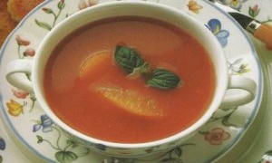 Supa rece de rosii si portocale