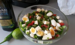 Salata de primavara cu oua de prepelita