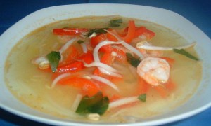 Supa Thai cu creveti si orez